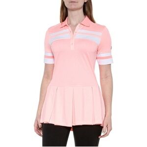 Bogner Senja Golf Shirt Pink White Stripes M NWT